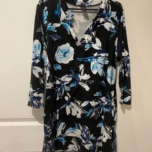 Floral and Navy Blue Tunic
